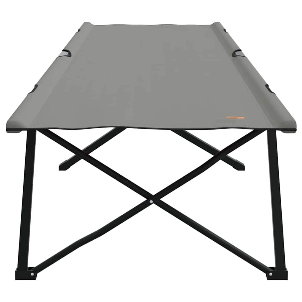 Foldende Camping Seng Grå 206 x 76 x 74 cm Oxford og Stål