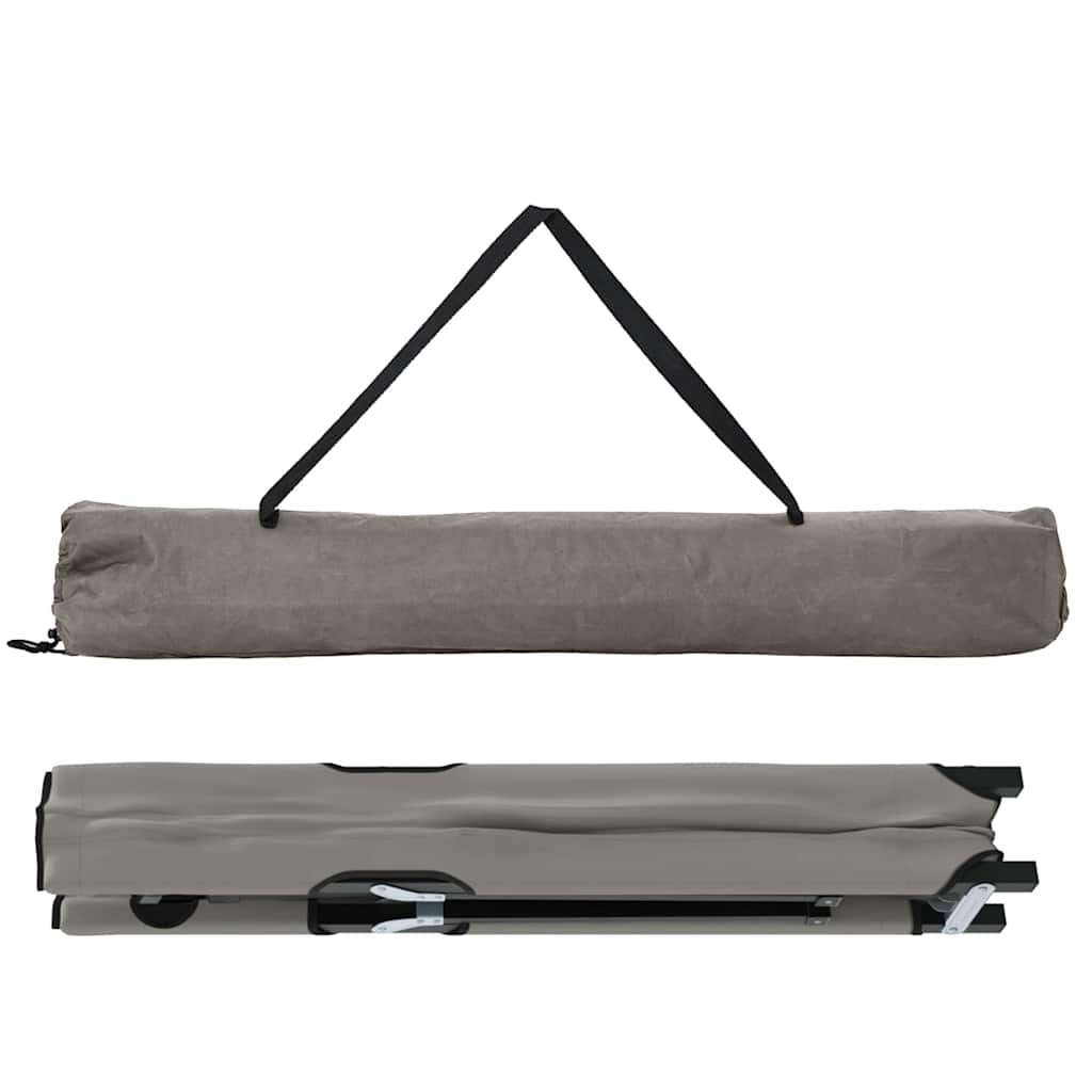 Foldende Camping Seng Grå 206 x 76 x 74 cm Oxford og Stål
