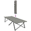 Foldende Camping Seng Grå 206 x 76 x 74 cm Oxford og Stål