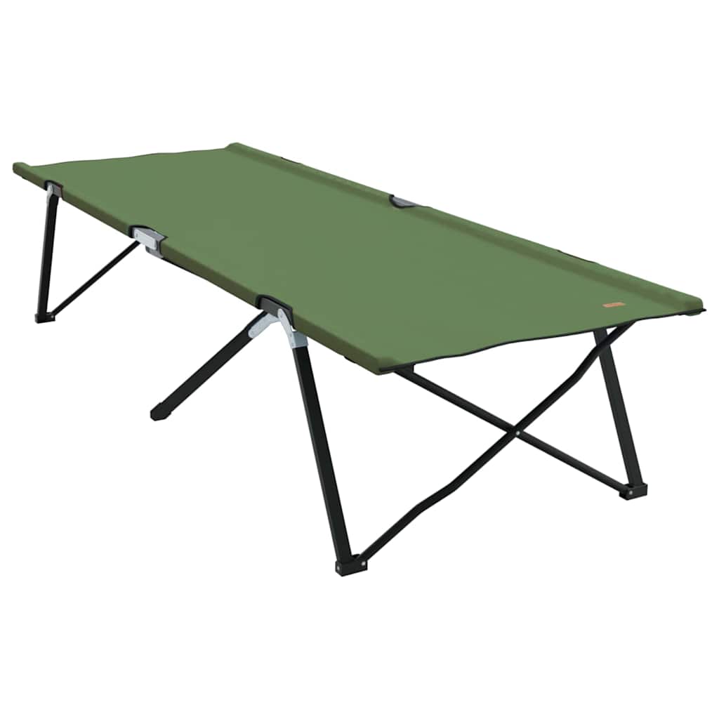 Foldende Camping Seng Grøn 206 x 76 x 74 cm Oxford og Stål
