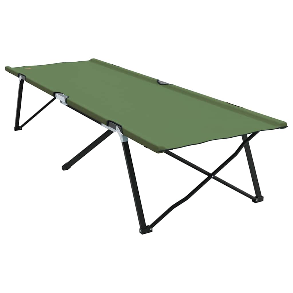 Foldende Camping Seng Grøn 206 x 76 x 74 cm Oxford og Stål