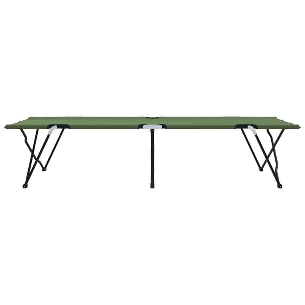 Foldende Camping Seng Grøn 206 x 76 x 74 cm Oxford og Stål