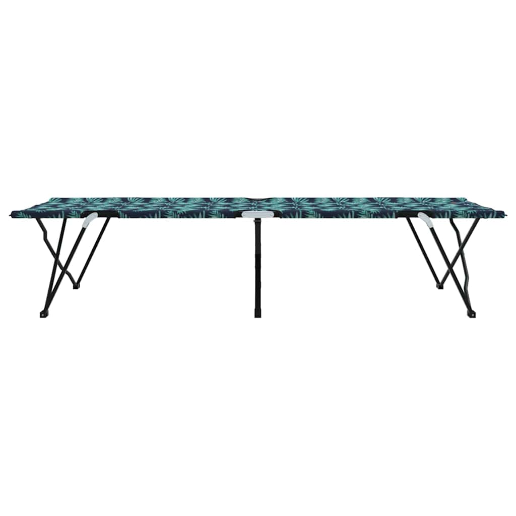 Foldende Camping Seng Blad Skov 206 x 76 x 74 cm Oxford og Stål