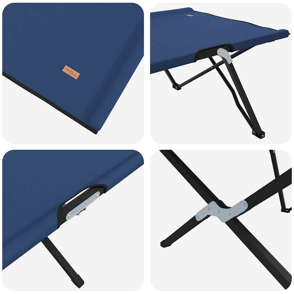 Foldende Camping Seng 2 stk. Blå 206 x 76 x 74 cm