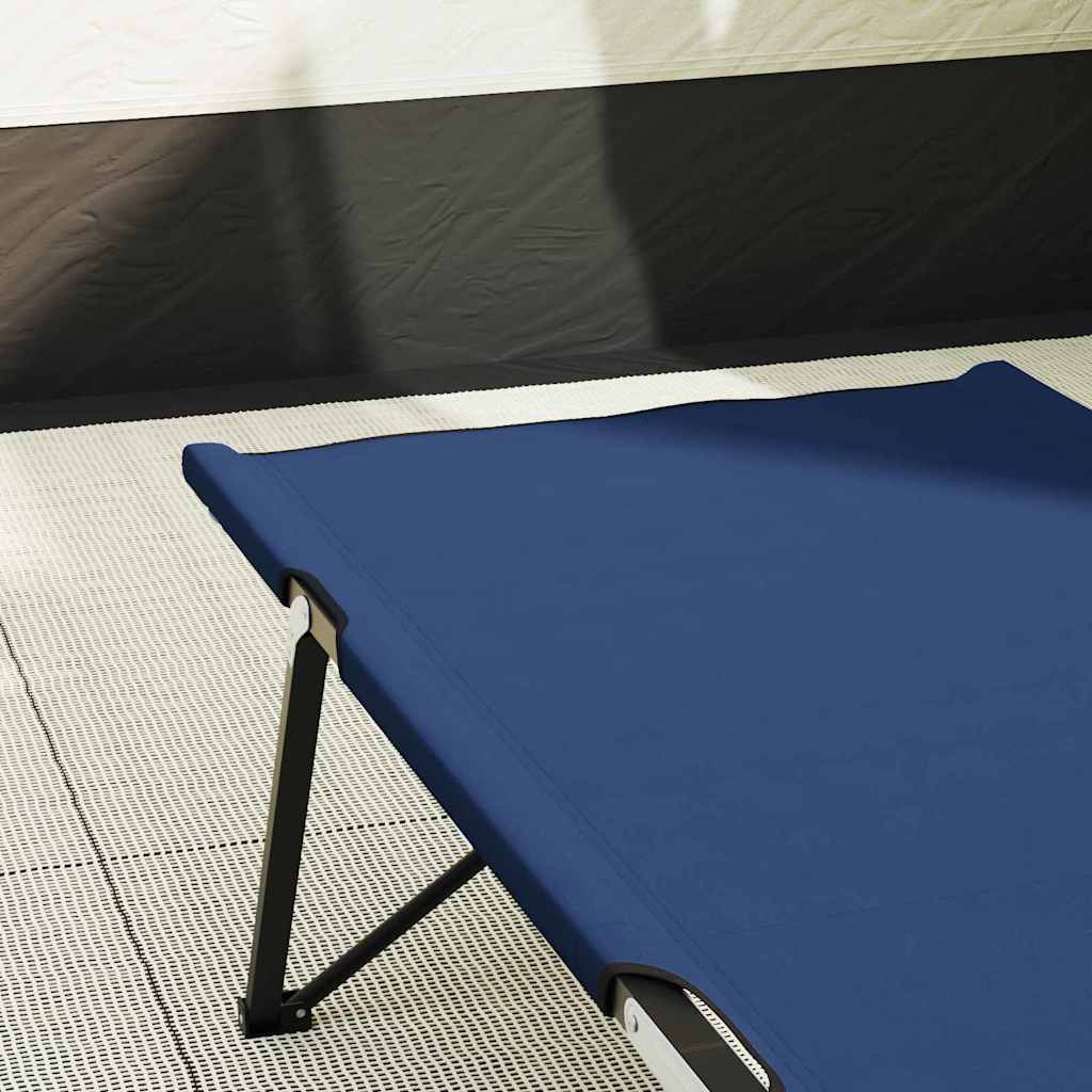Foldende Camping Seng 2 stk. Blå 206 x 76 x 74 cm