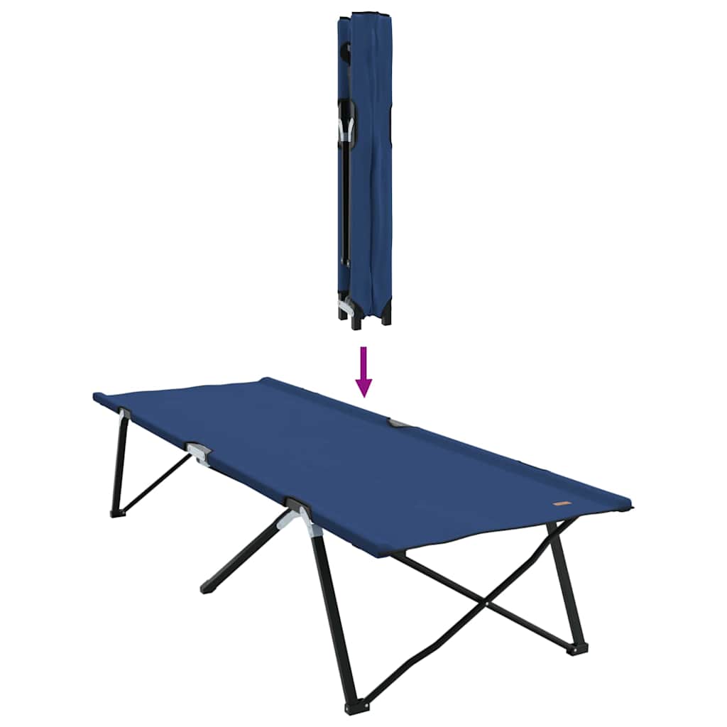 Foldende Camping Seng 2 stk. Blå 206 x 76 x 74 cm