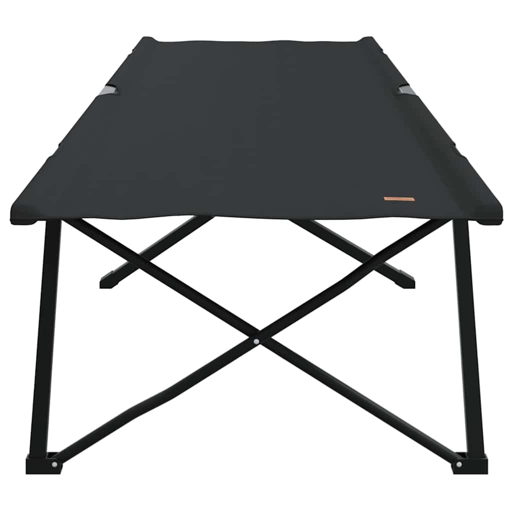 Foldende Camping Seng 2 stk. Sort 206 x 76 x 74 cm