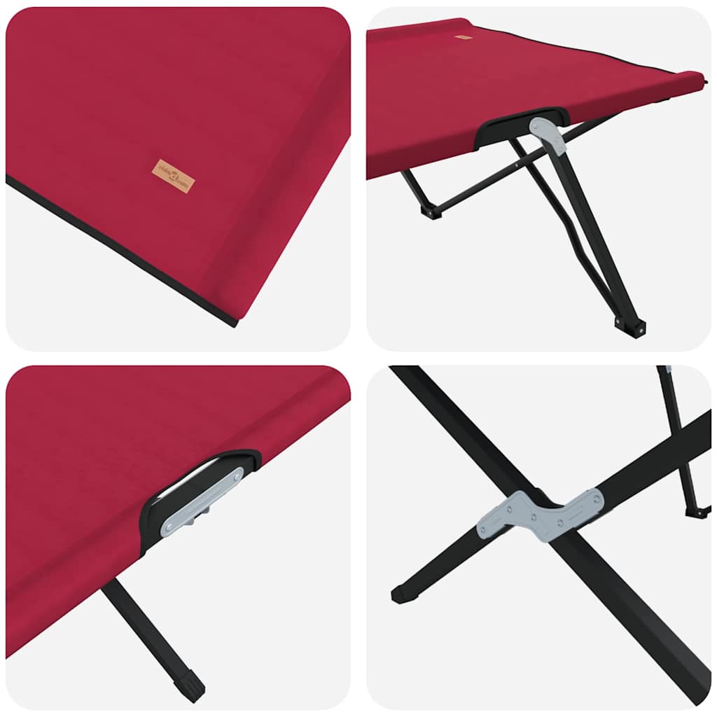 Foldende Camping Seng 2 stk. Rød 206 x 76 x 74 cm