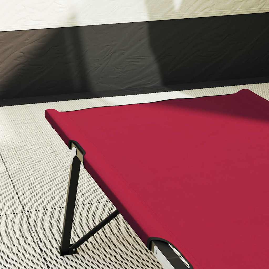 Foldende Camping Seng 2 stk. Rød 206 x 76 x 74 cm