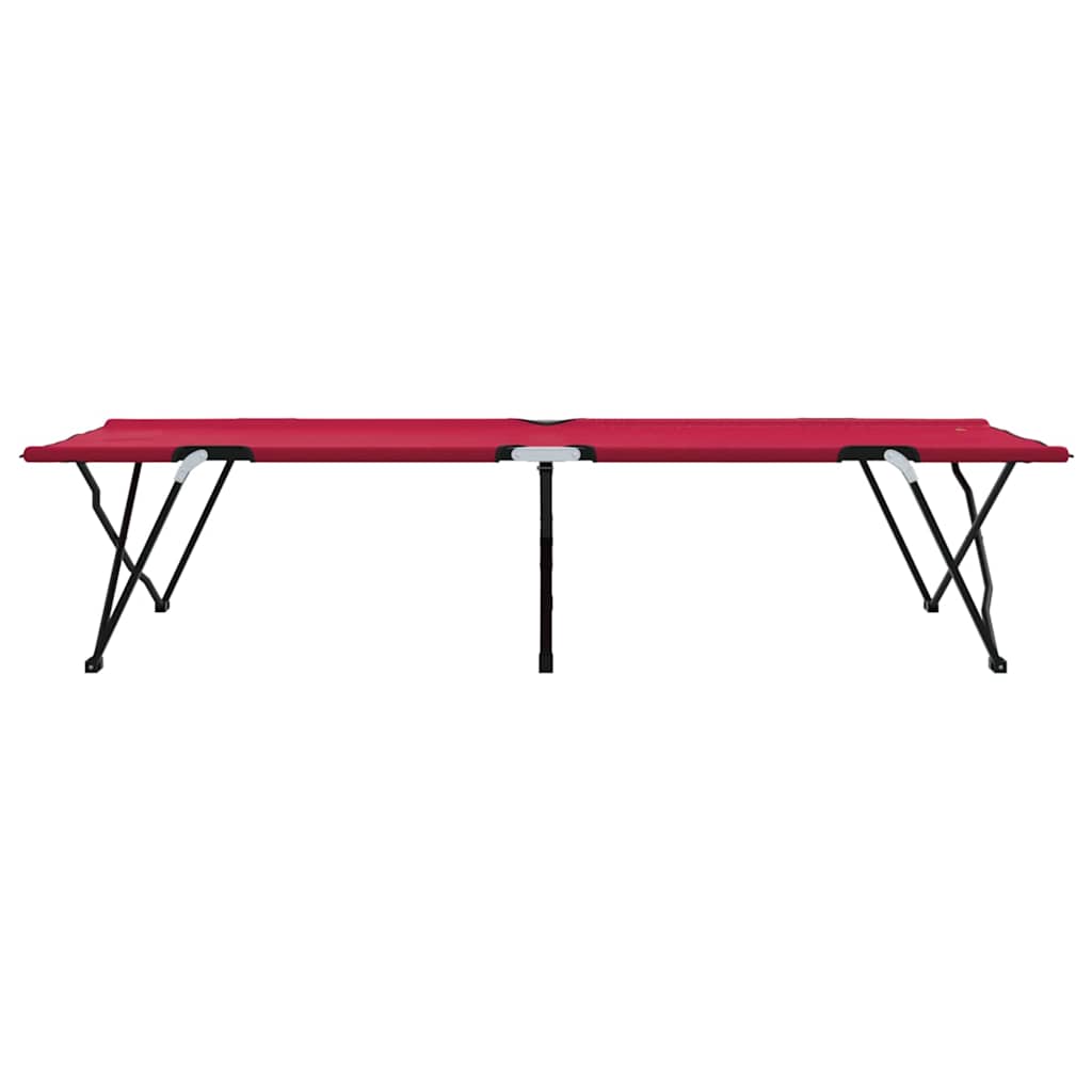 Foldende Camping Seng 2 stk. Rød 206 x 76 x 74 cm
