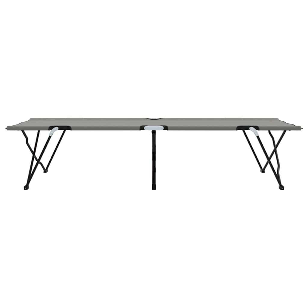 Foldende Camping Seng 2 stk. Grå 206 x 76 x 74 cm