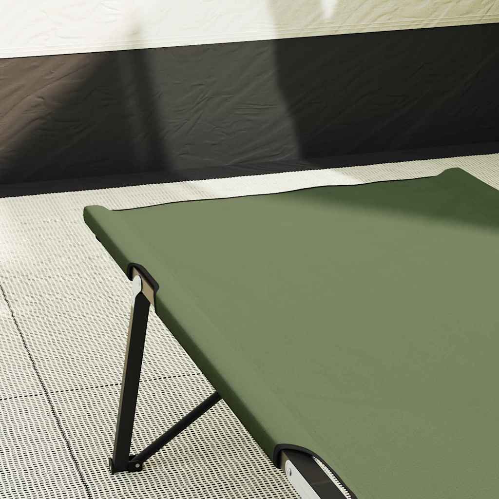 Foldende Camping Seng 2 stk. Grøn 206 x 76 x 74 cm