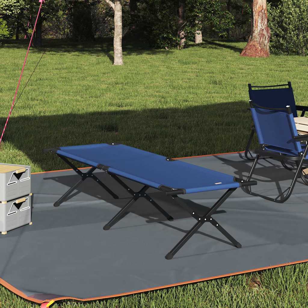 Foldende Camping Seng Blå 193 x 69 x 45 cm Oxford stof