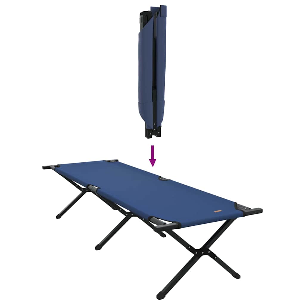 Foldende Camping Seng Blå 193 x 69 x 45 cm Oxford stof