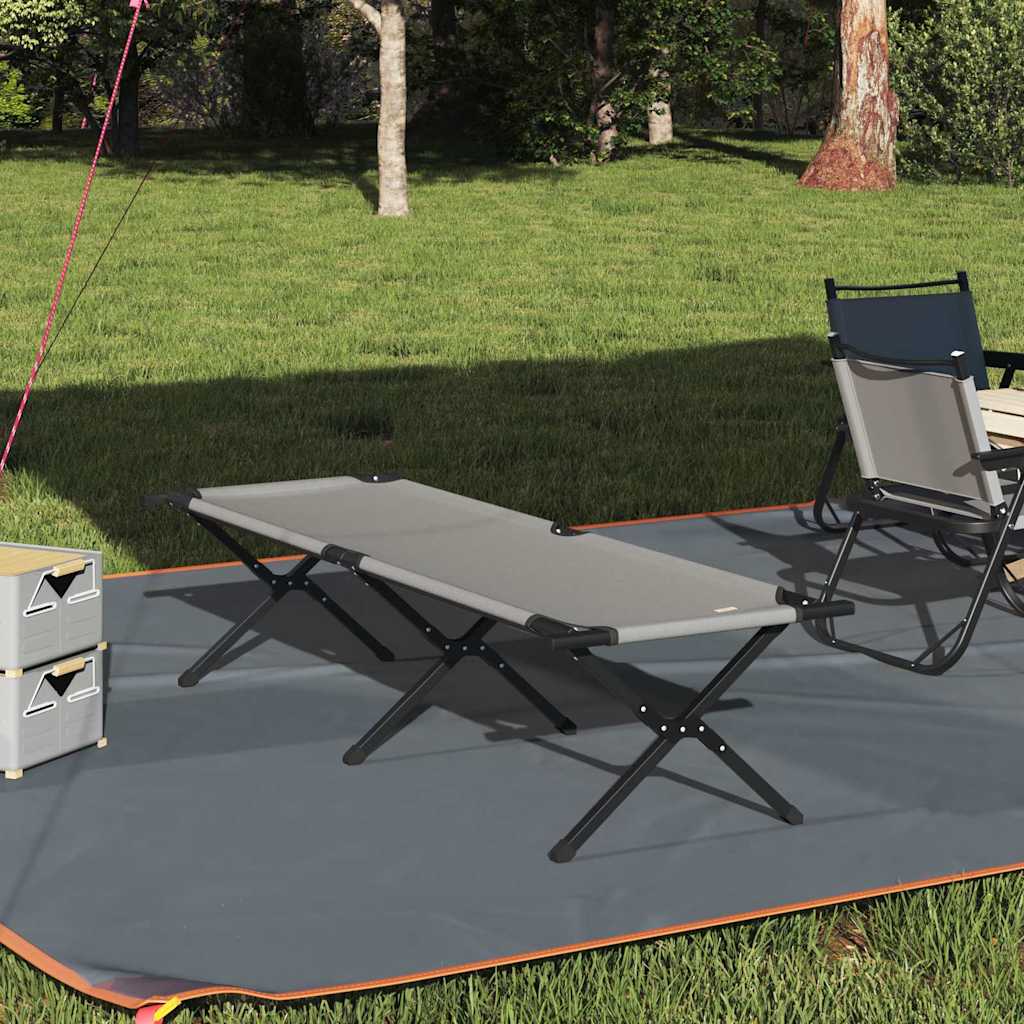 Foldende Camping Seng Grå 193 x 69 x 45 cm Oxford stof