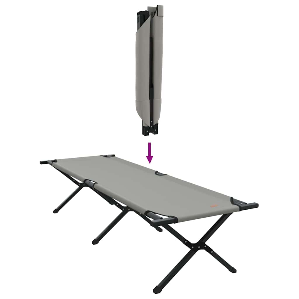 Foldende Camping Seng Grå 193 x 69 x 45 cm Oxford stof