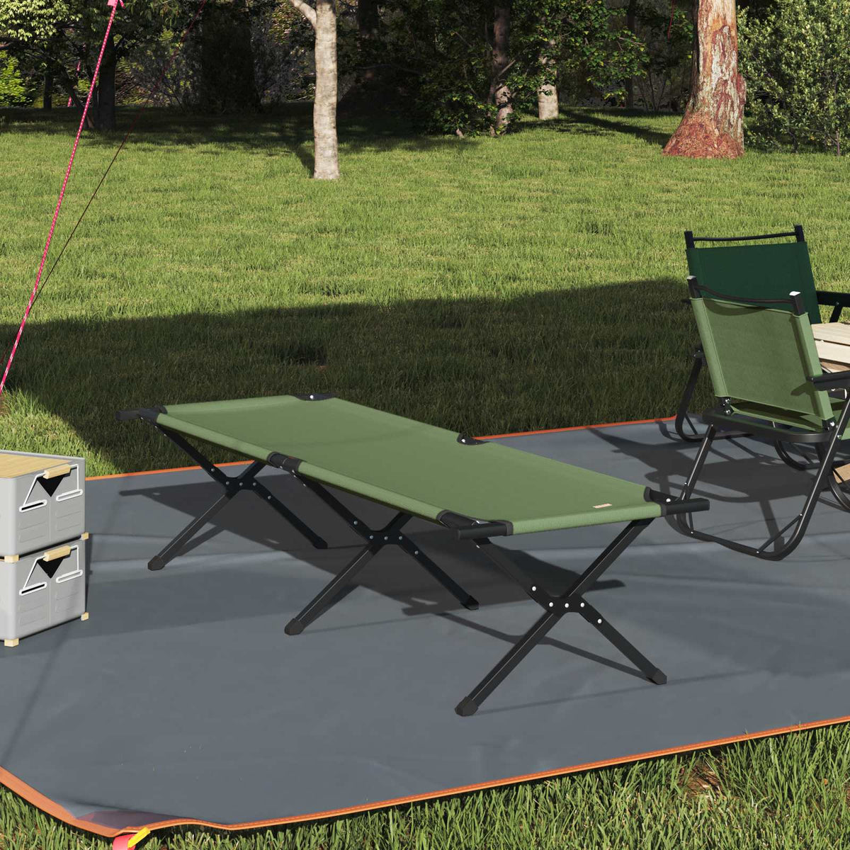 Foldende Camping Seng Grøn 193 x 69 x 45 cm Oxford stof