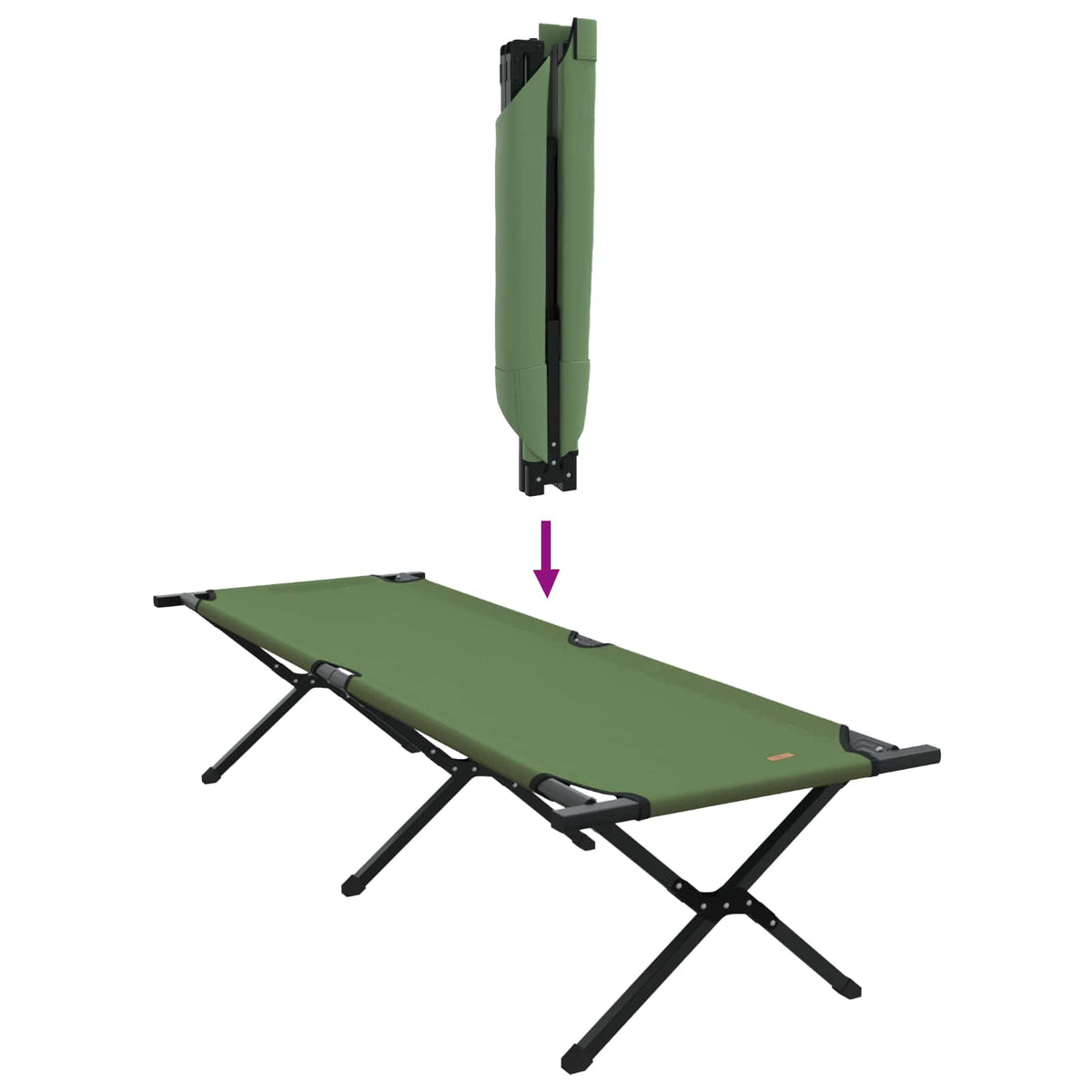 Foldende Camping Seng Grøn 193 x 69 x 45 cm Oxford stof