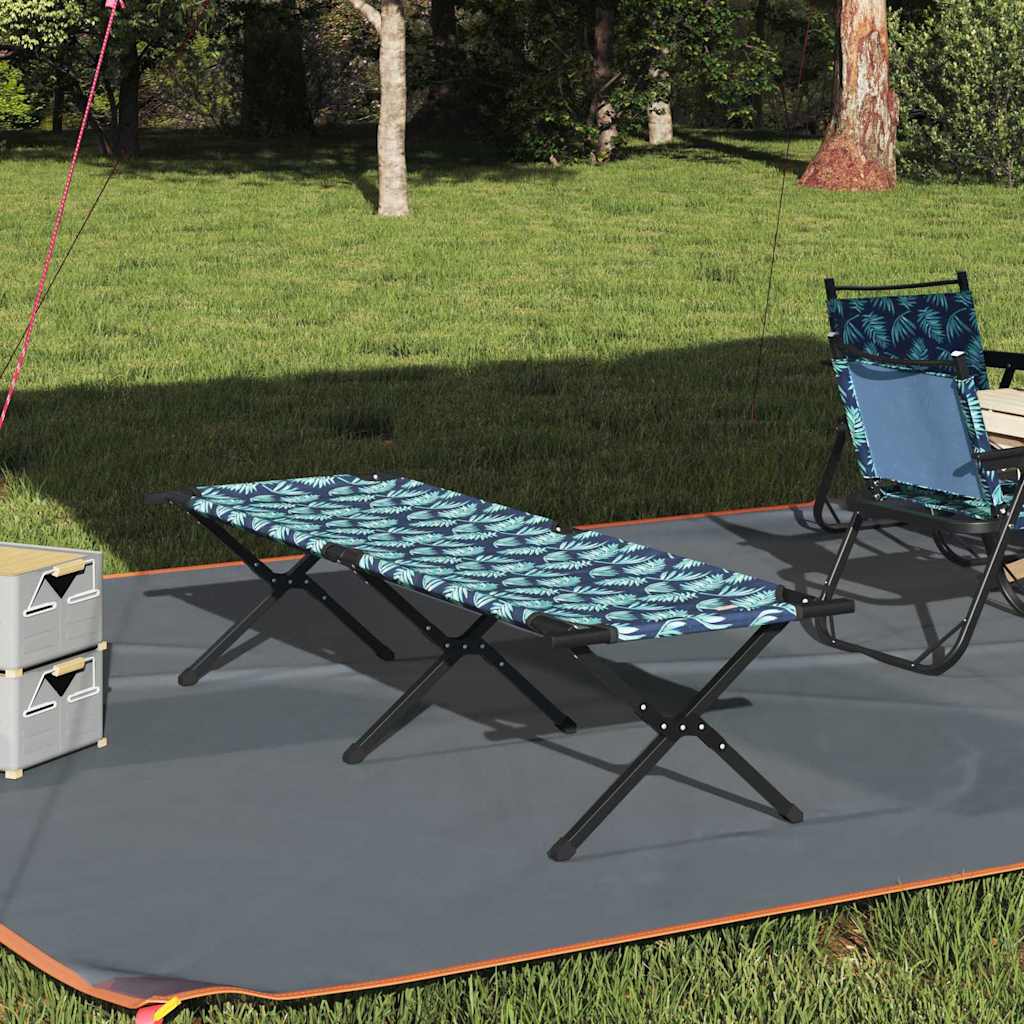 Foldende Camping Seng Blad Skov 193 x 69 x 45 cm Oxford stof