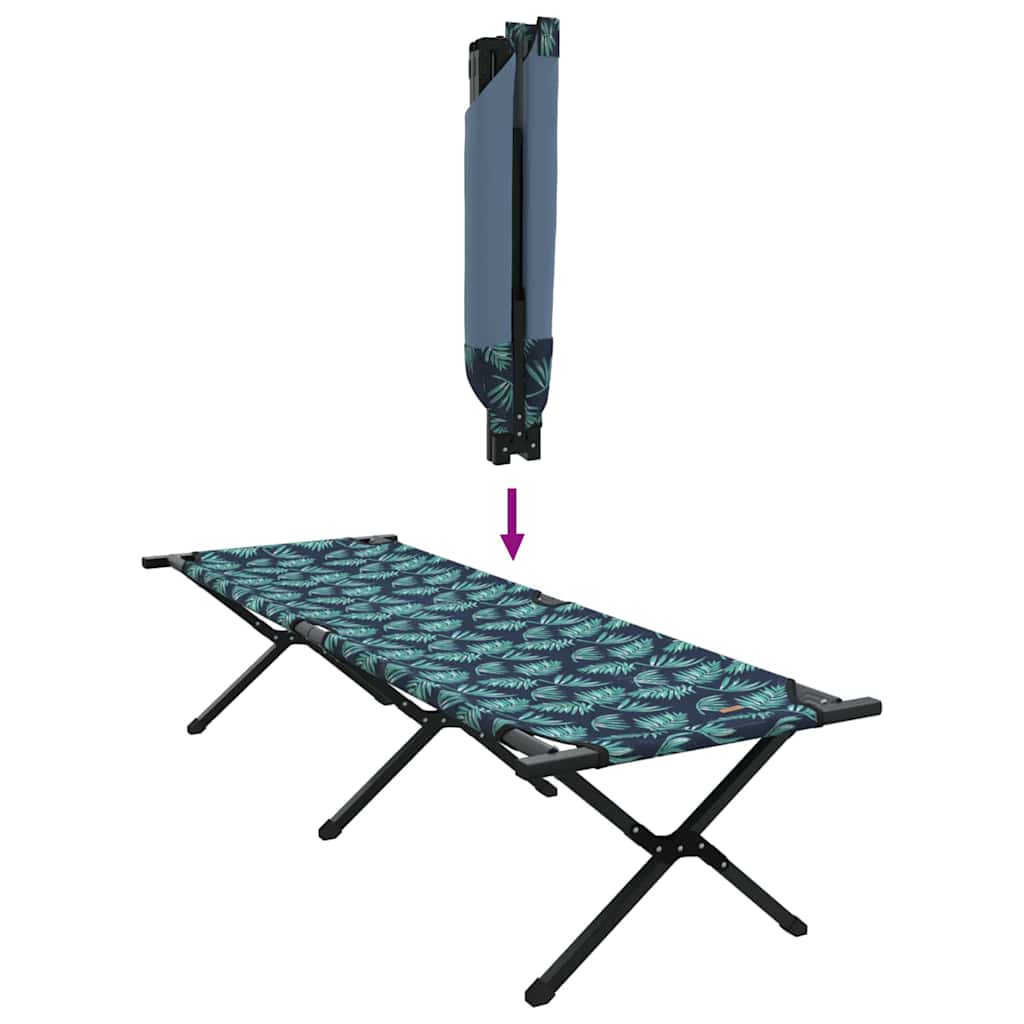Foldende Camping Seng Blad Skov 193 x 69 x 45 cm Oxford stof