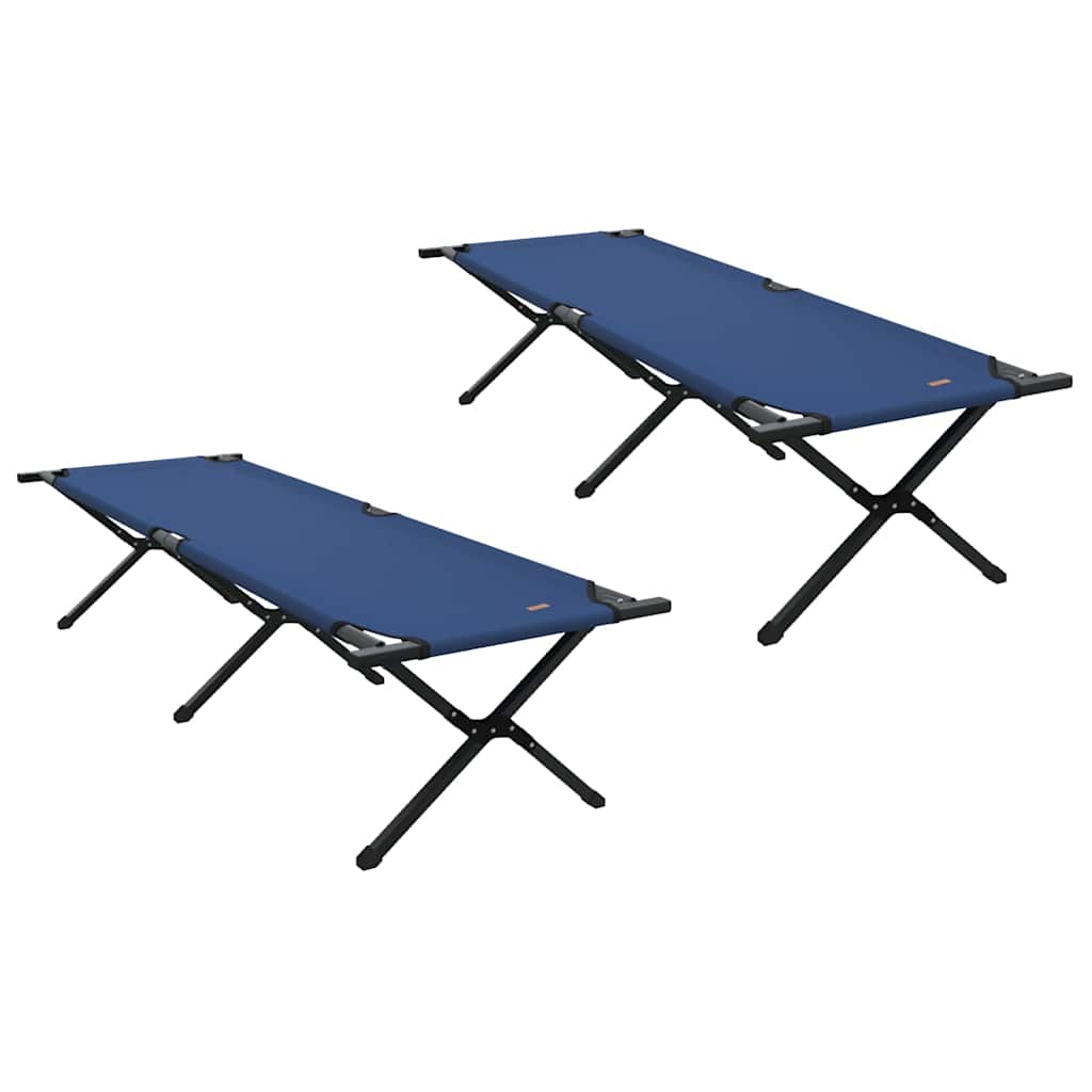 Foldende Camping Seng 2 stk. Blå 193 x 69 x 45 cm Oxford stof