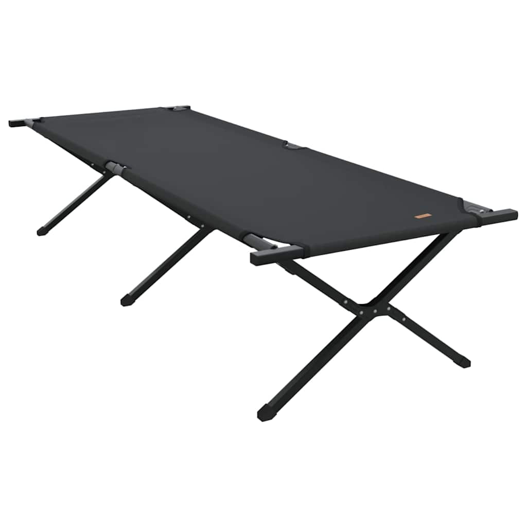 Foldende Camping Seng Sort 210 x 80 x 46 cm Oxford stof