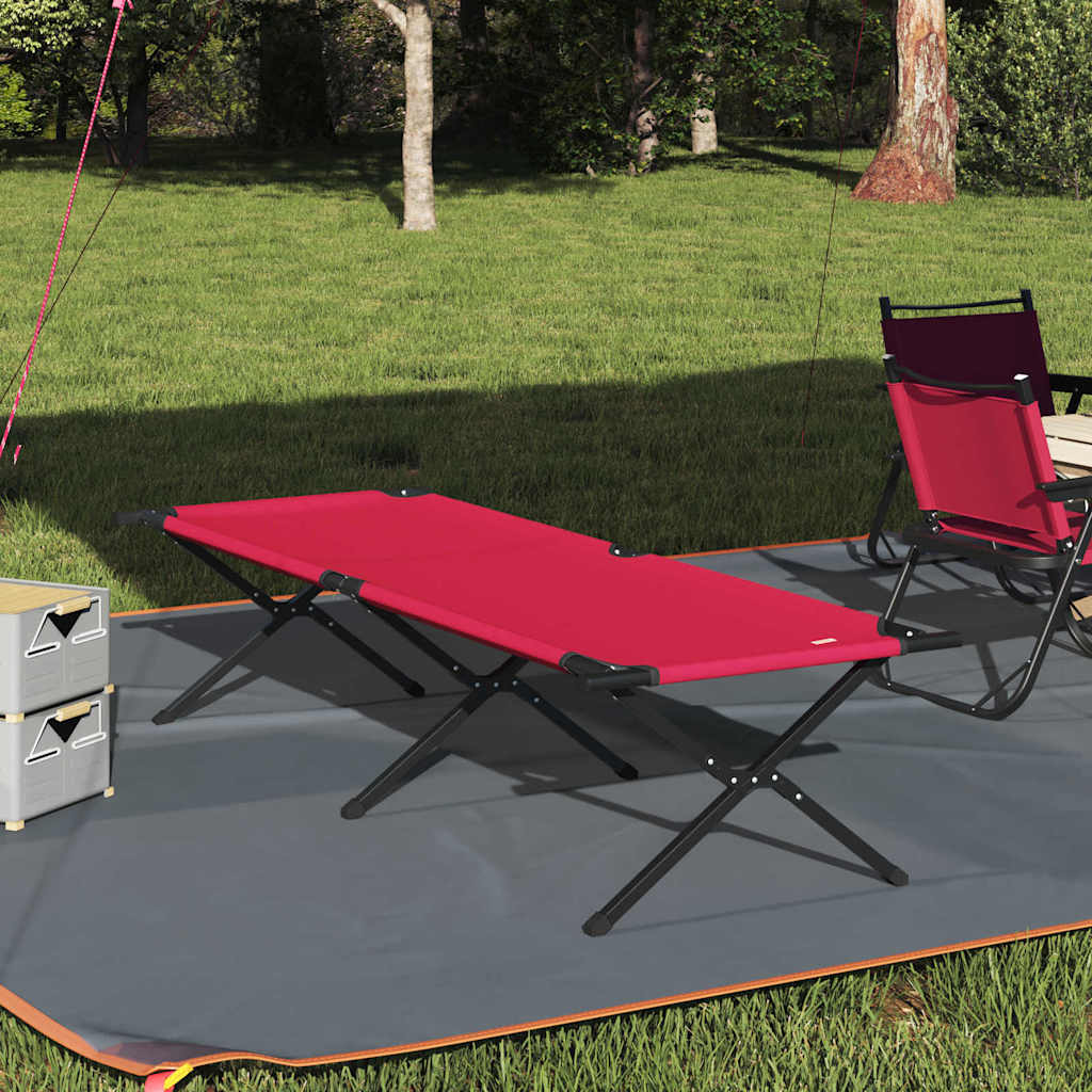 Foldende Camping Seng Rød 210 x 80 x 46 cm Oxford stof