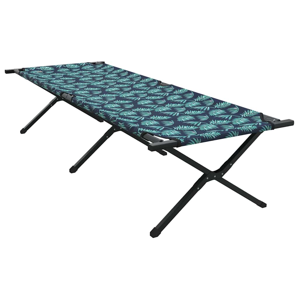 Foldende Camping Seng Blad Skov 210 x 80 x 46 cm Oxford stof
