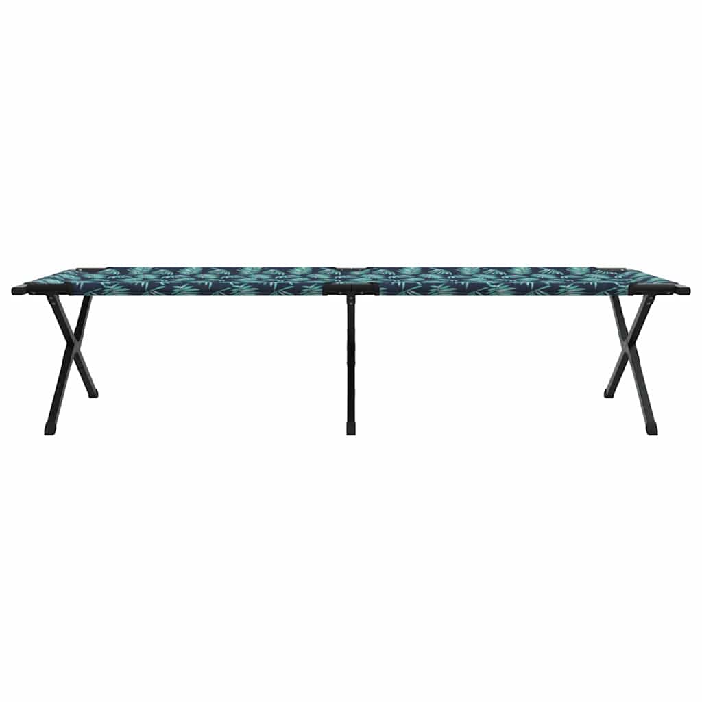 Foldende Camping Seng Blad Skov 210 x 80 x 46 cm Oxford stof