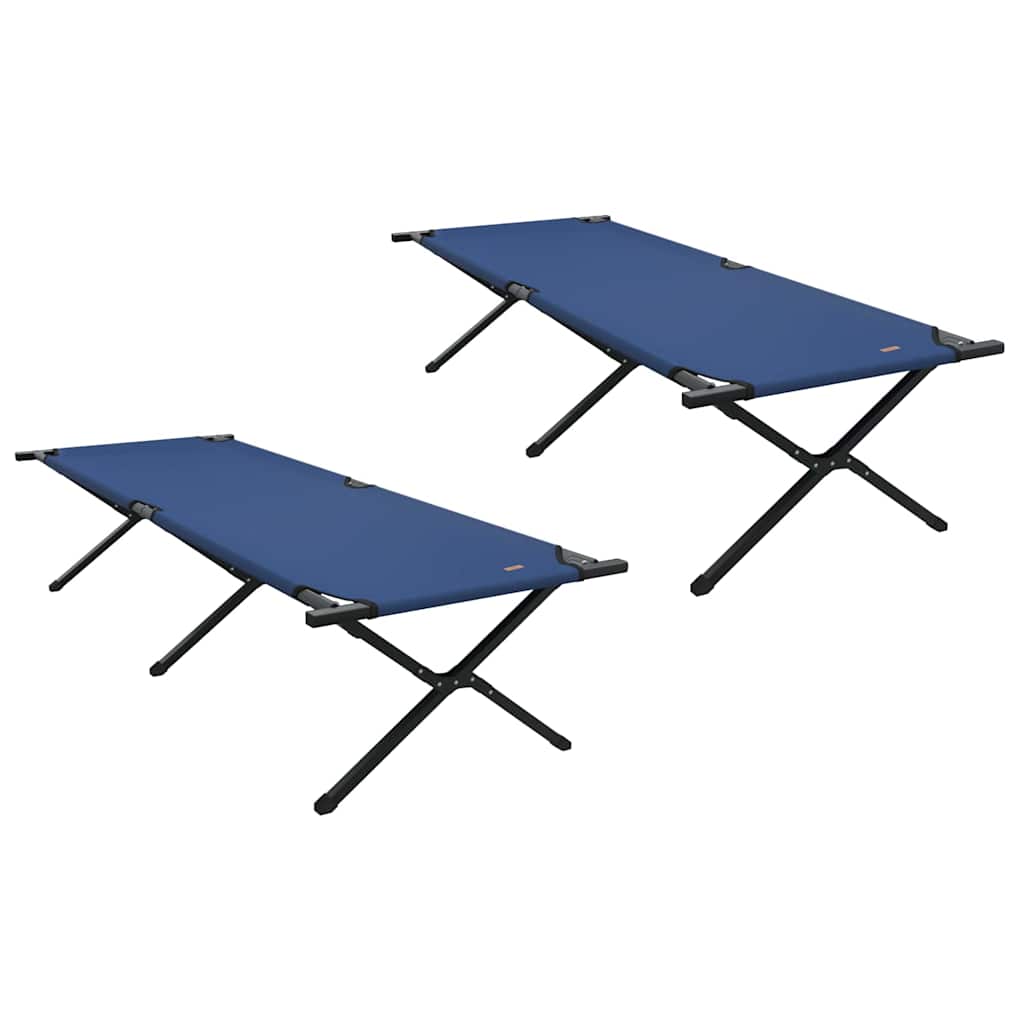 Foldende Camping Seng 2 stk. Blå 210 x 80 x 46 cm Oxford stof