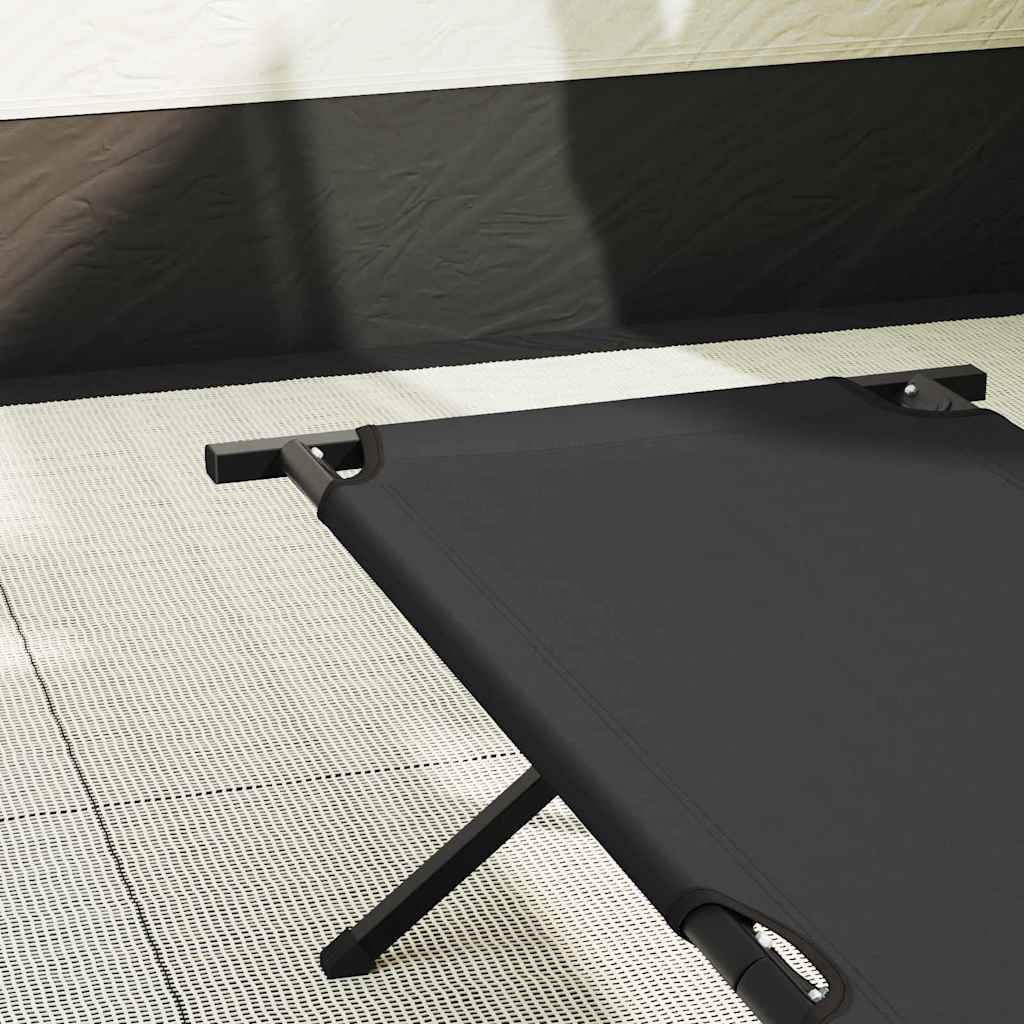 Foldende Camping Seng 2 stk. Sort 210 x 80 x 46 cm Oxford stof