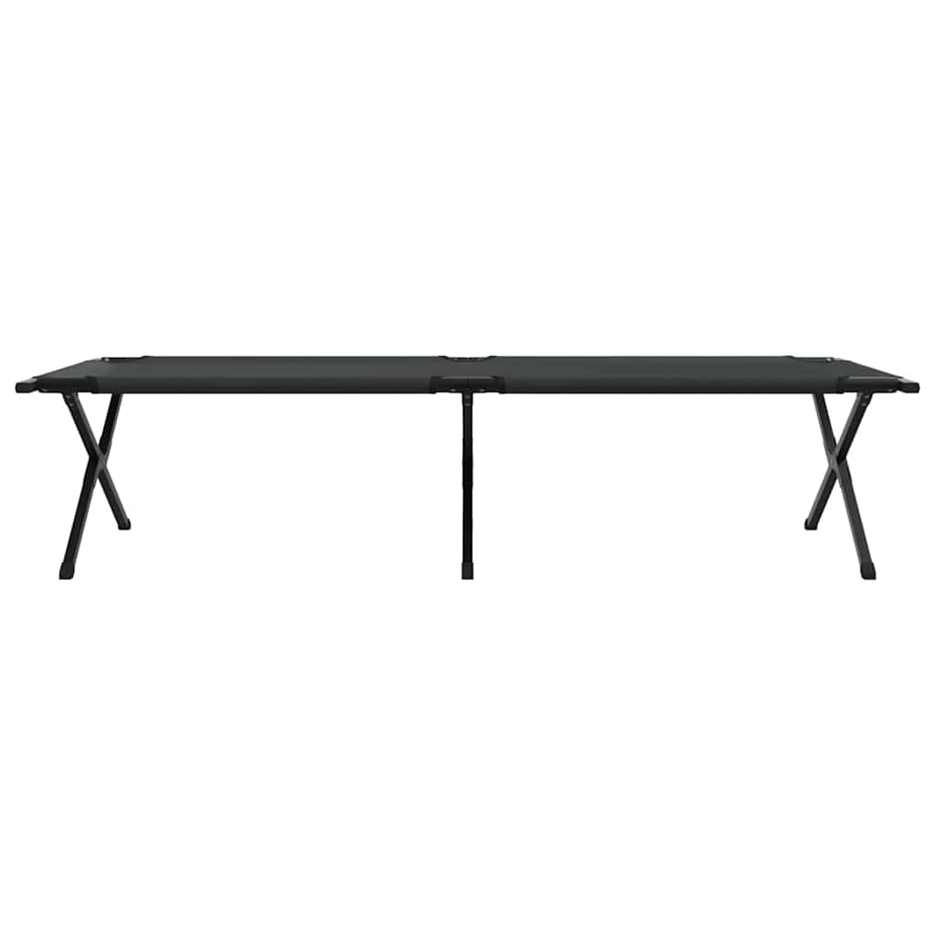 Foldende Camping Seng 2 stk. Sort 210 x 80 x 46 cm Oxford stof