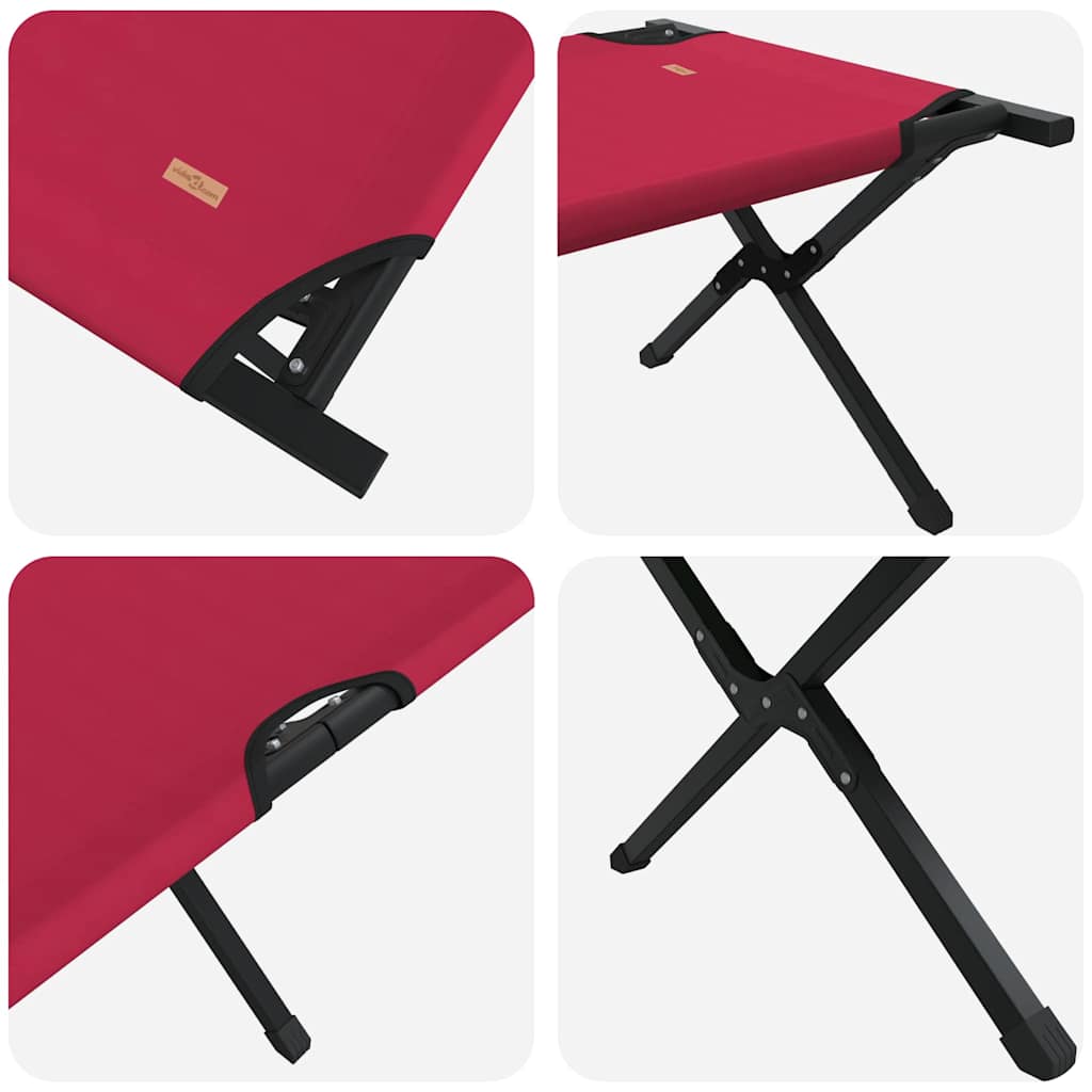 Foldende Camping Seng 2 stk. Rød 210 x 80 x 46 cm Oxford stof