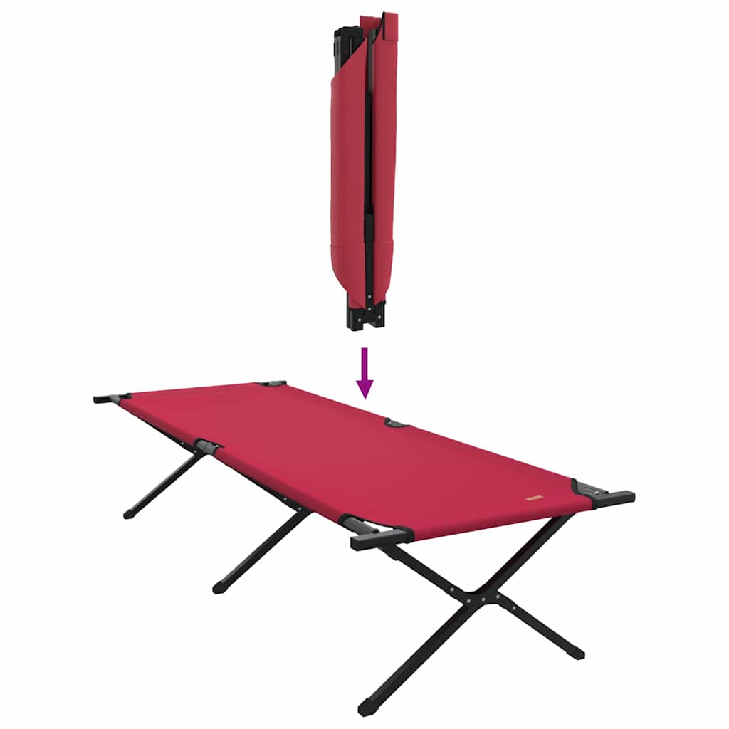 Foldende Camping Seng 2 stk. Rød 210 x 80 x 46 cm Oxford stof
