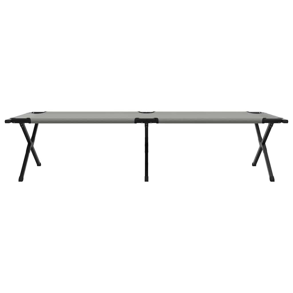 Foldende Camping Seng 2 stk. Grå 210 x 80 x 46 cm Oxford stof