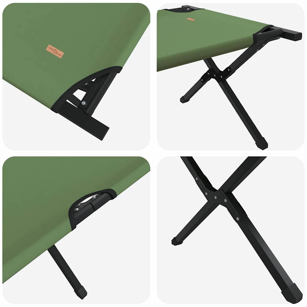 Foldende Camping Seng 2 stk. Grøn 210 x 80 x 46 cm Oxford stof