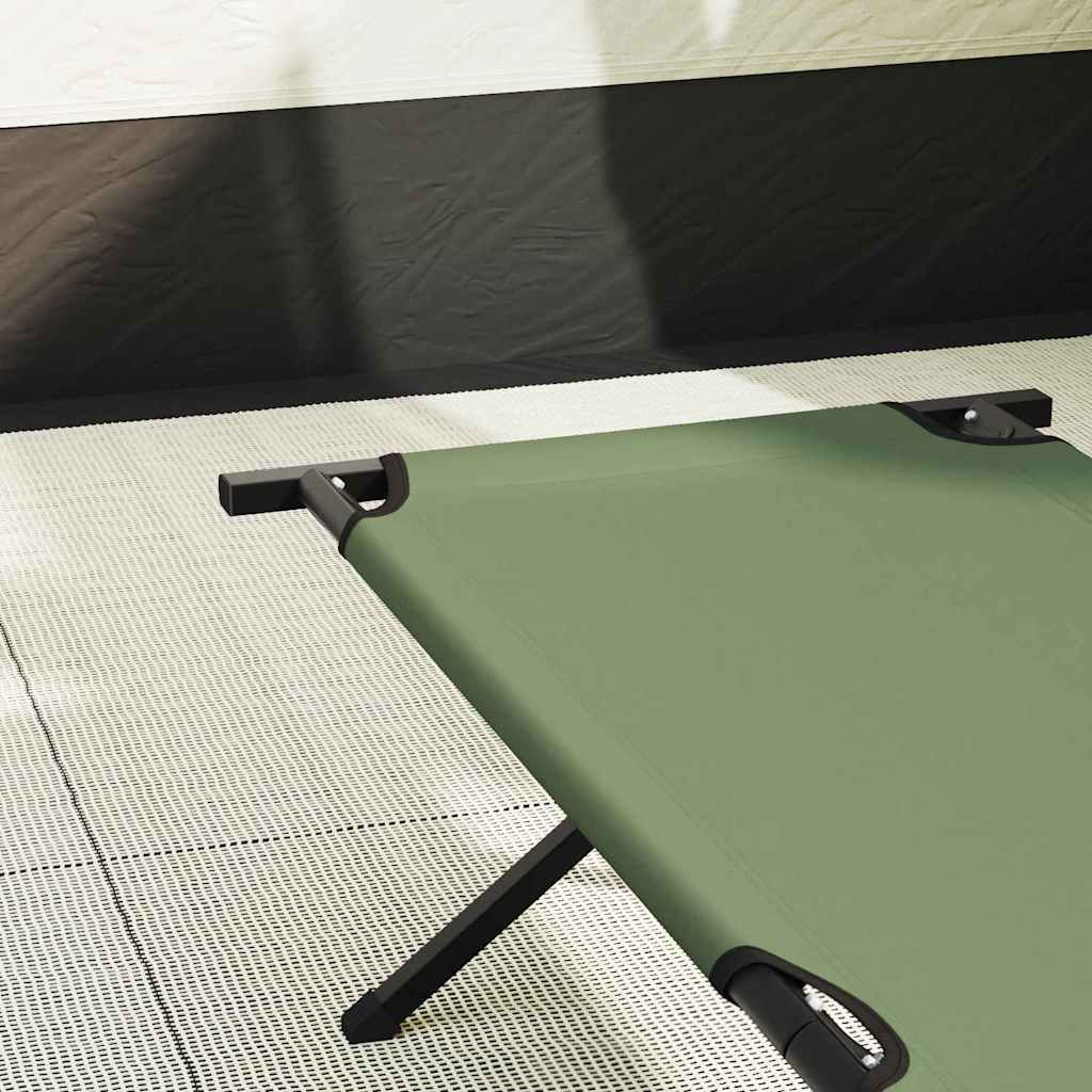 Foldende Camping Seng 2 stk. Grøn 210 x 80 x 46 cm Oxford stof