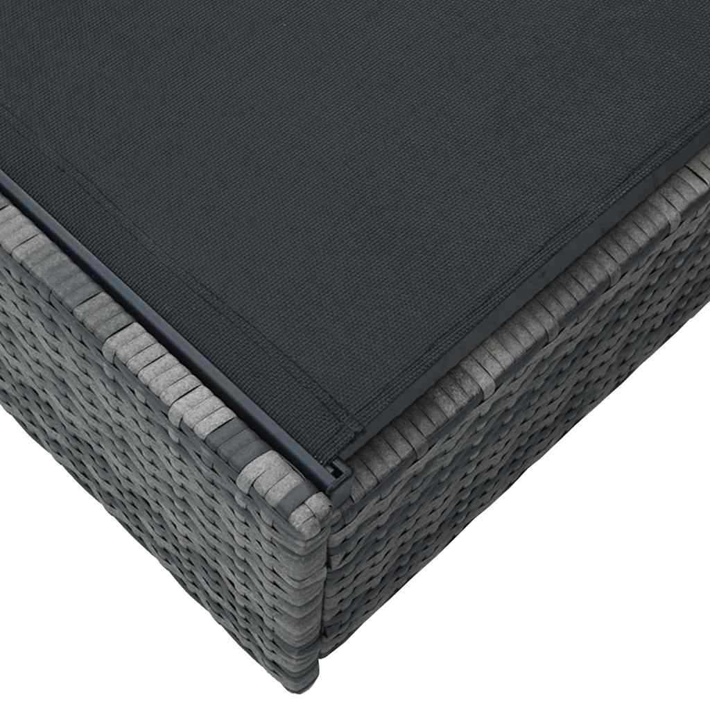 Solstol Grå 200.5 x 70 x 75 cm polyrattan