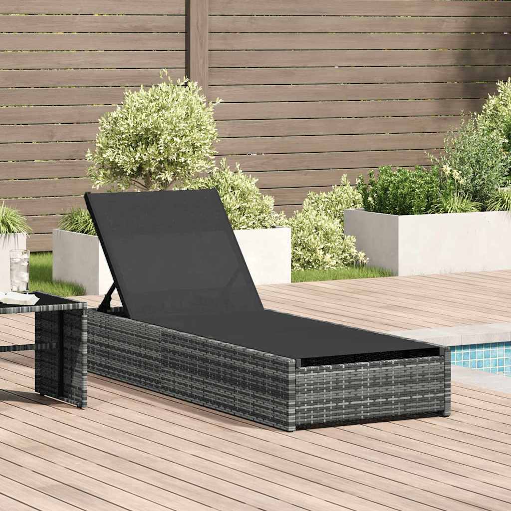 Solstol Grå 200.5 x 70 x 75 cm polyrattan