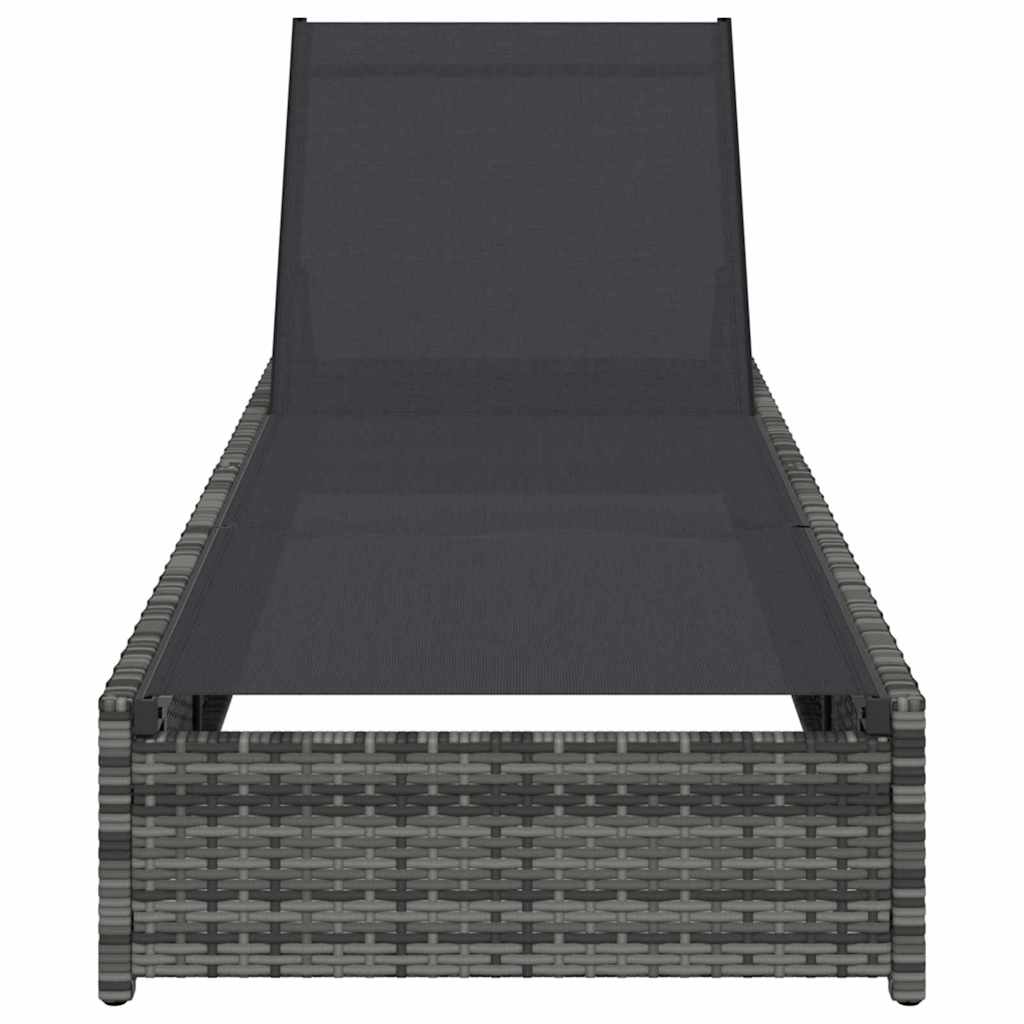 Solstol Grå 200.5 x 70 x 75 cm polyrattan
