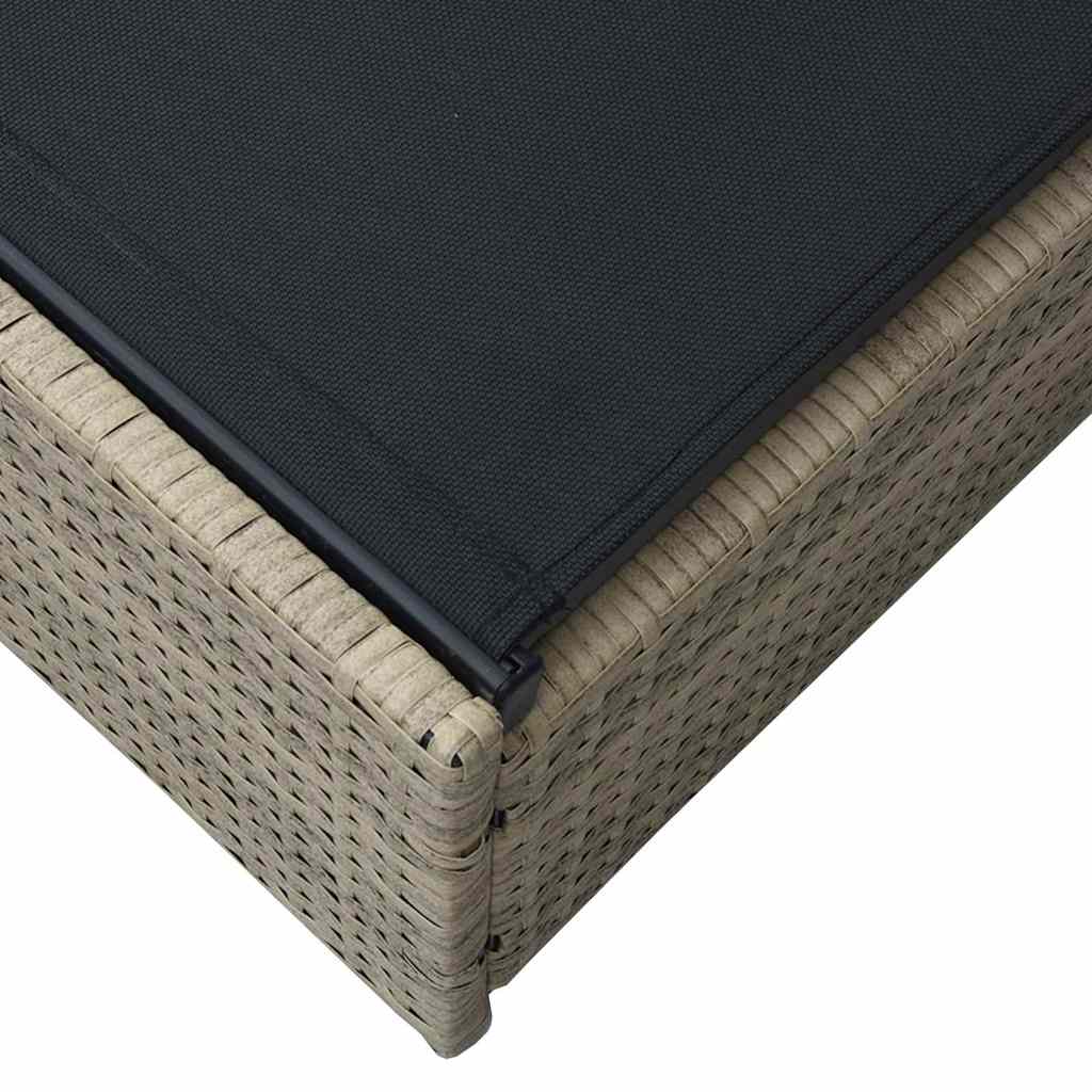 Solstol Beige 200.5 x 70 x 75 cm polyrattan