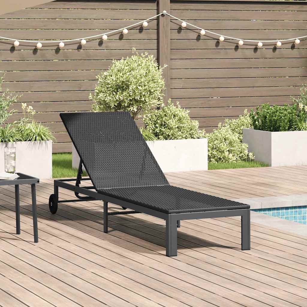 Solseng polyrattan Sort