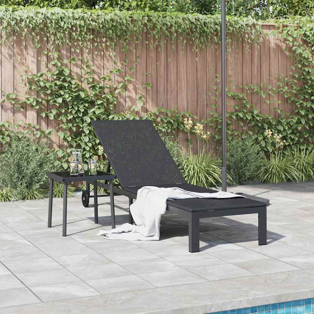Solseng polyrattan Sort