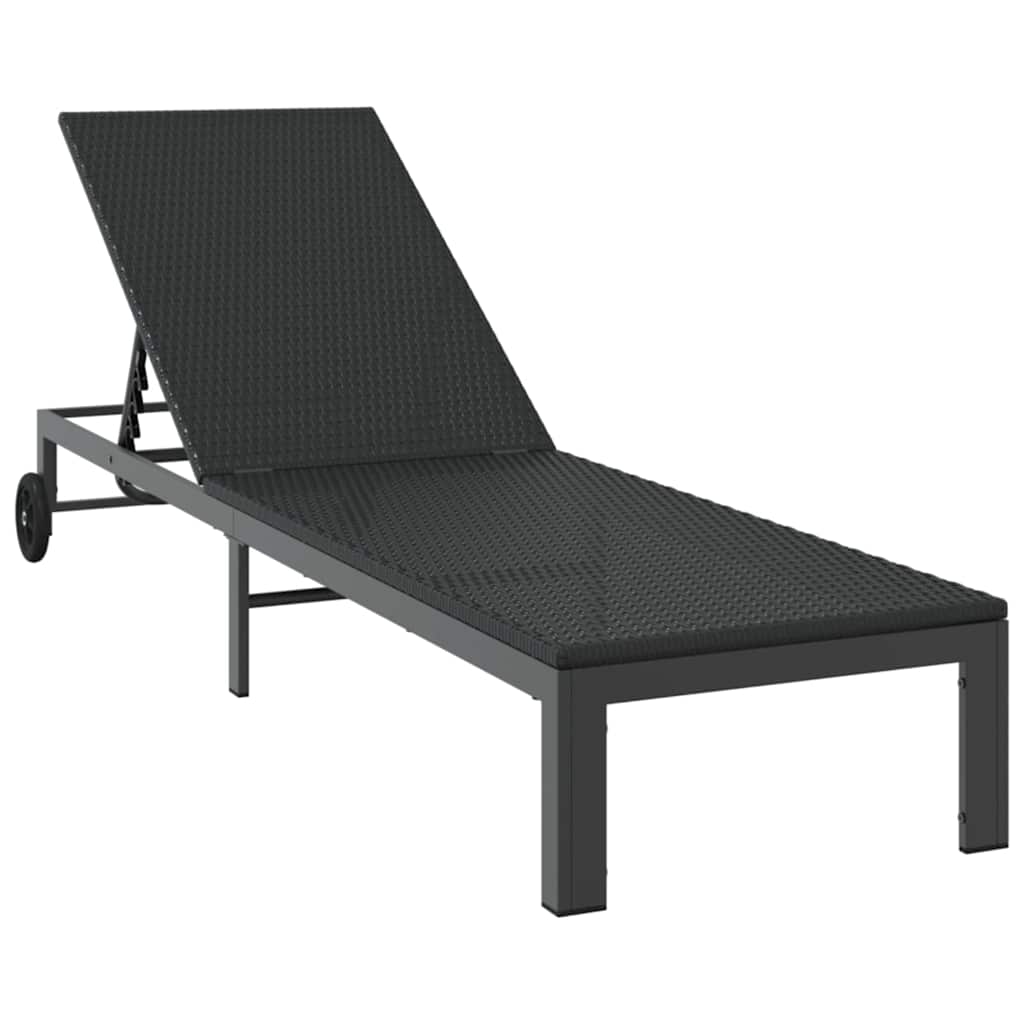 Solseng polyrattan Sort