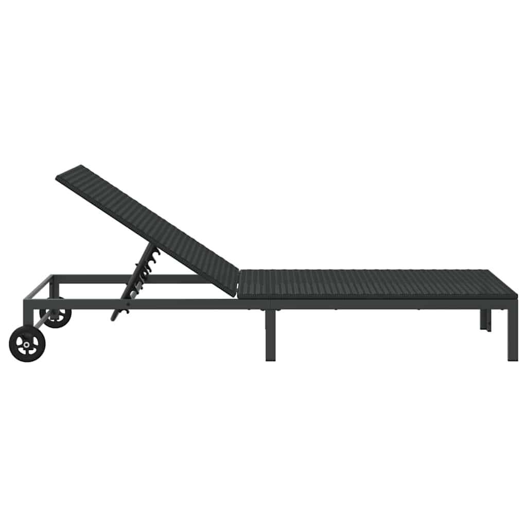 Solseng polyrattan Sort