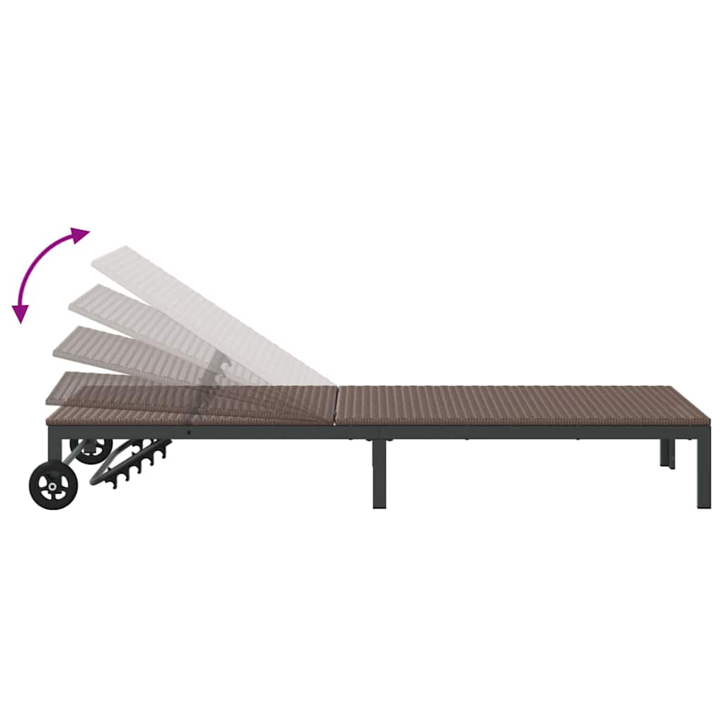Solseng 3 stk. polyrattan Brun