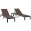 Solseng 3 stk. polyrattan Brun