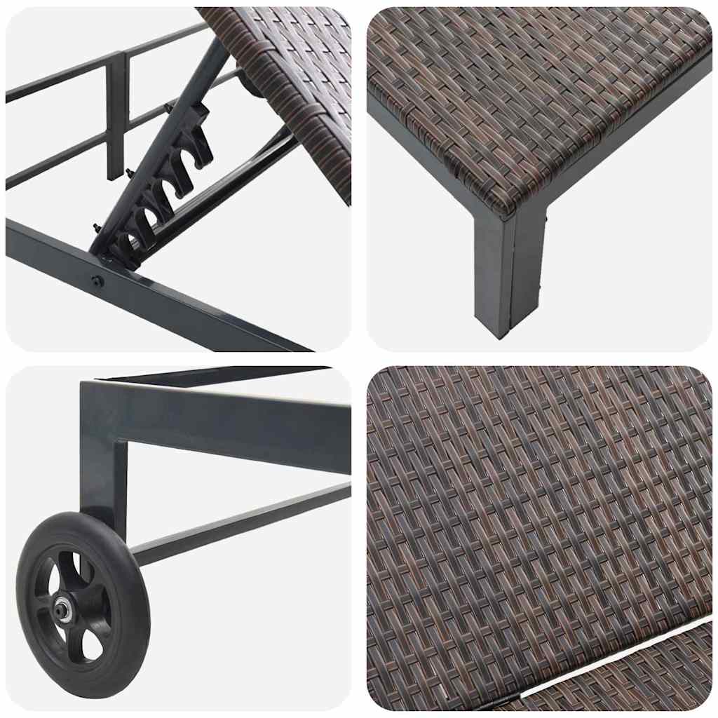 Solseng polyrattan Brun