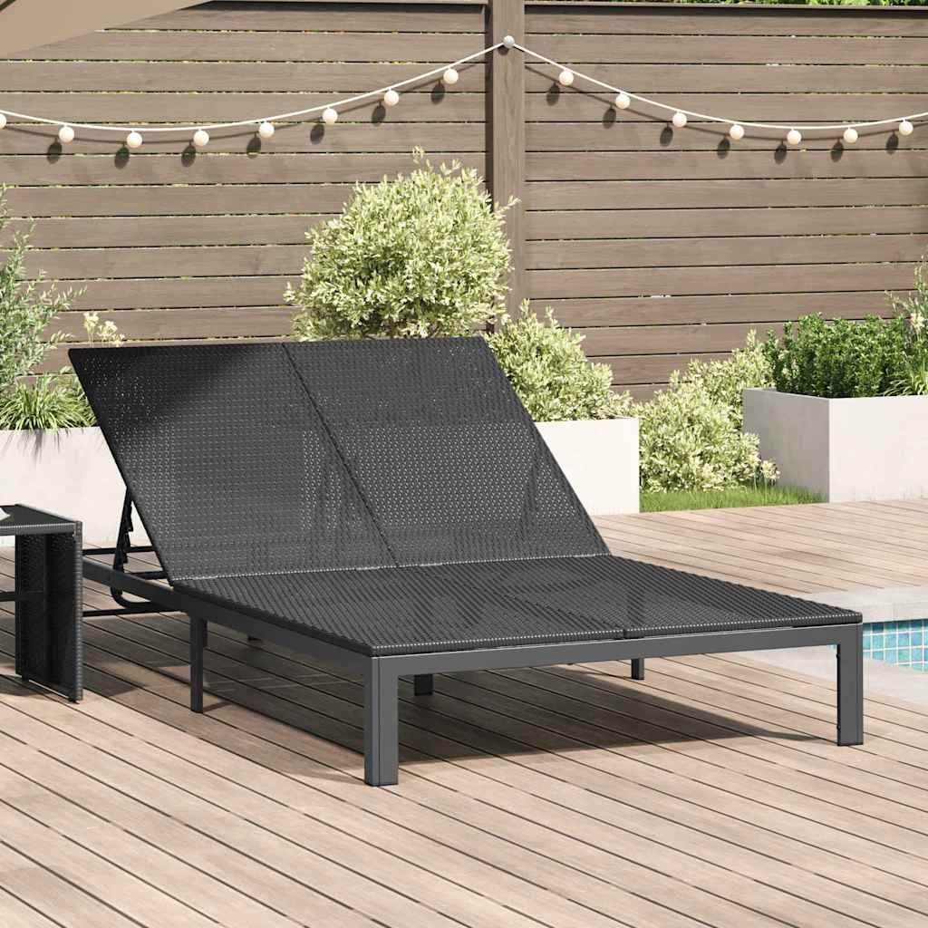 Solseng polyrattan Sort