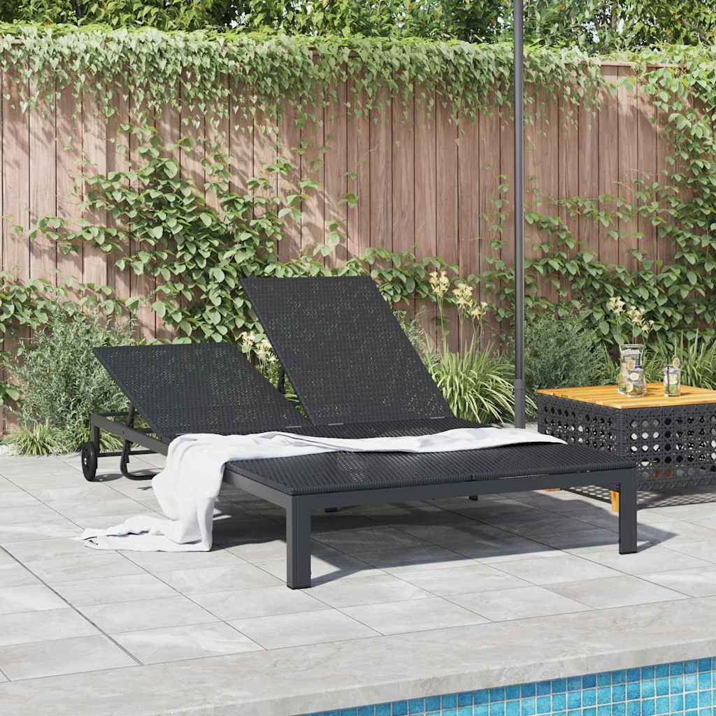 Solseng polyrattan Sort